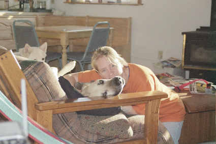 Spoiled Kenai with Ann. Moose Mountain.