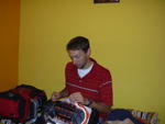 Ed in the hostel.