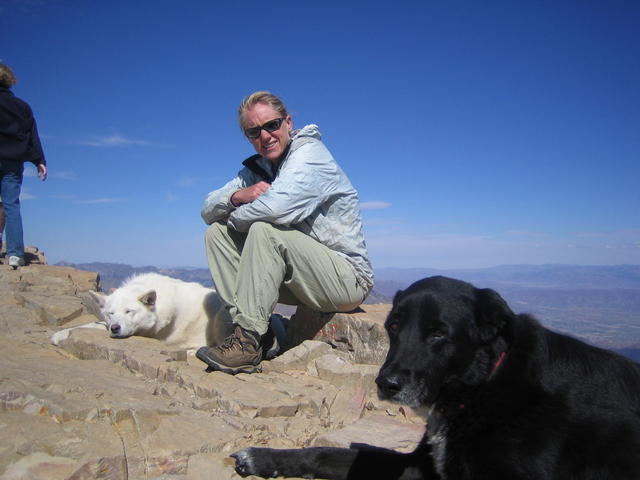Ann, Mytack, and Zoe in Utah, Fall 2006.