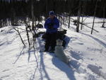 Ann and Mytack near Caribou Peak.  Looks like there is food involved there. Actually, must be food somewhere around Ann.