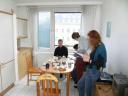 Breakfast in the apartment.